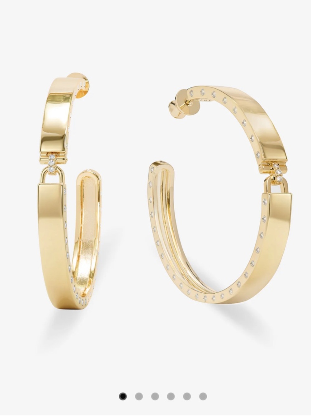 NWT Melinda Maria Gold “Ashley Lock Hoops 2”